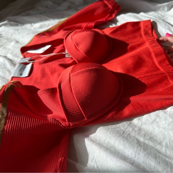 Adidas x Ivy Park coral crop top size M - Picture 8 of 9